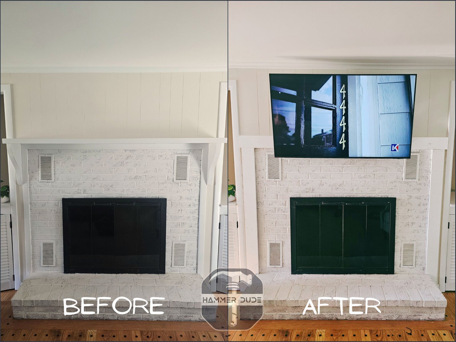 GP TV mounting Fireplace Hammer Dude Handyman