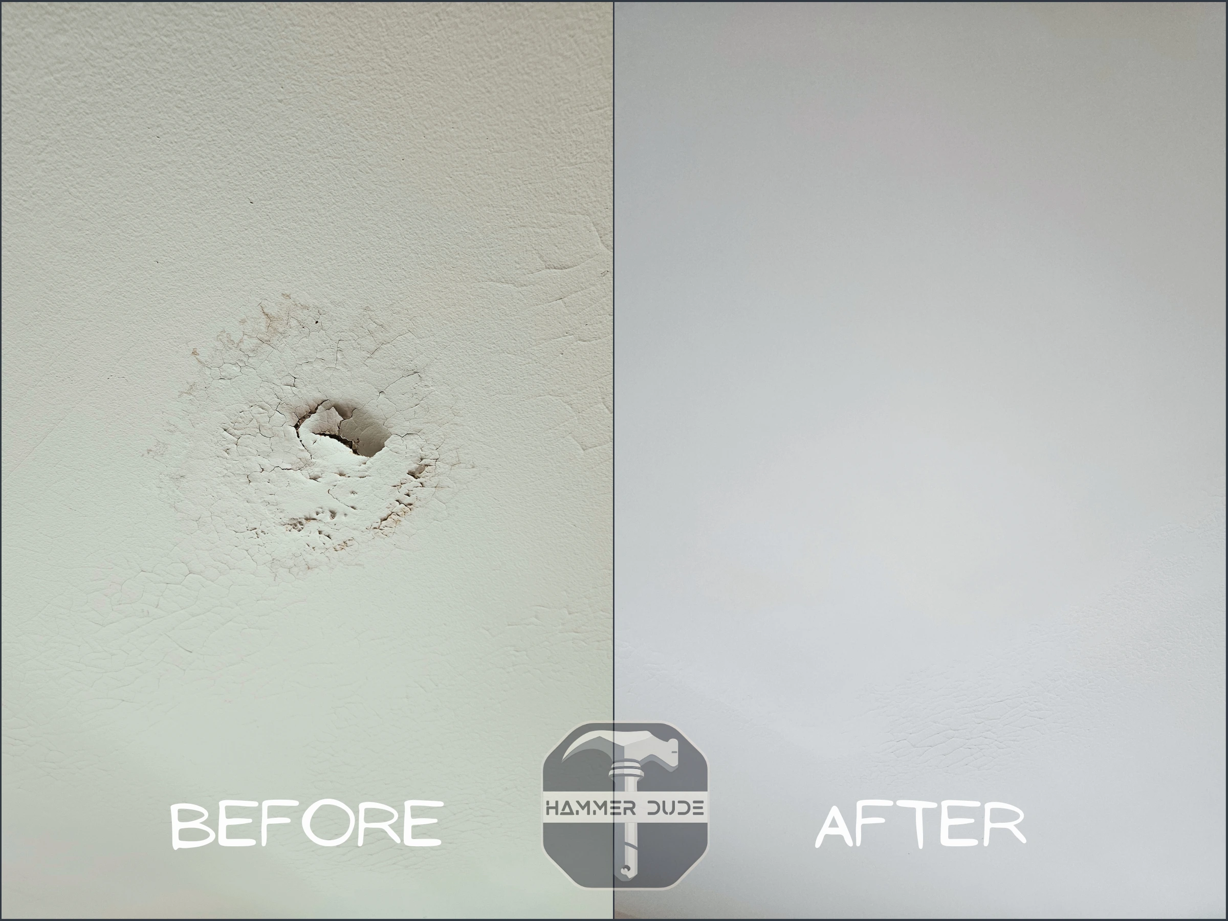 GP repair damage drywall ceiling service Hammer Dude Handyman 2025